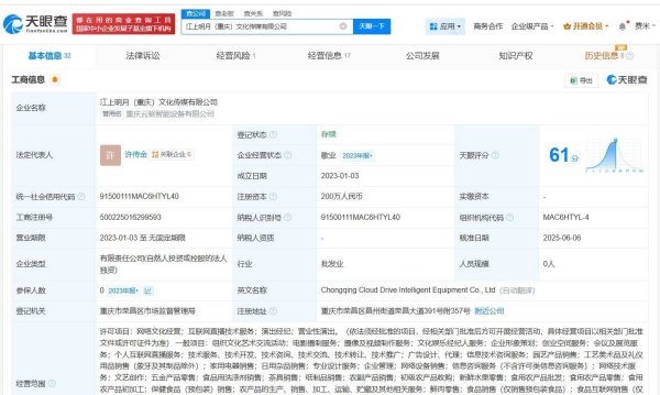 十倍配资开户 卤鹅哥公司收购的传媒公司经营异常